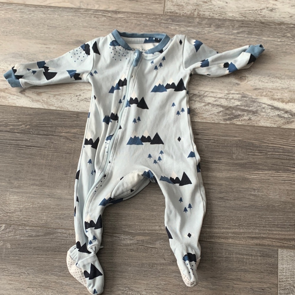 Blue Mountain Print Kids One Piece